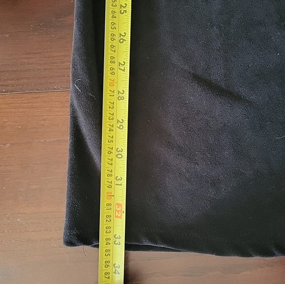 Vintage Dress Barn Collection Women's Pants Suit Size 12 Velour Black Side Zip - Picture 11 of 12